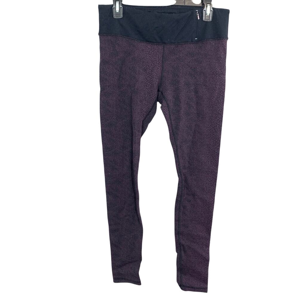 CALIA CARRIE UNDERWOOD Plum Skinny Black Full Length Leggings Pants Knit Yoga M